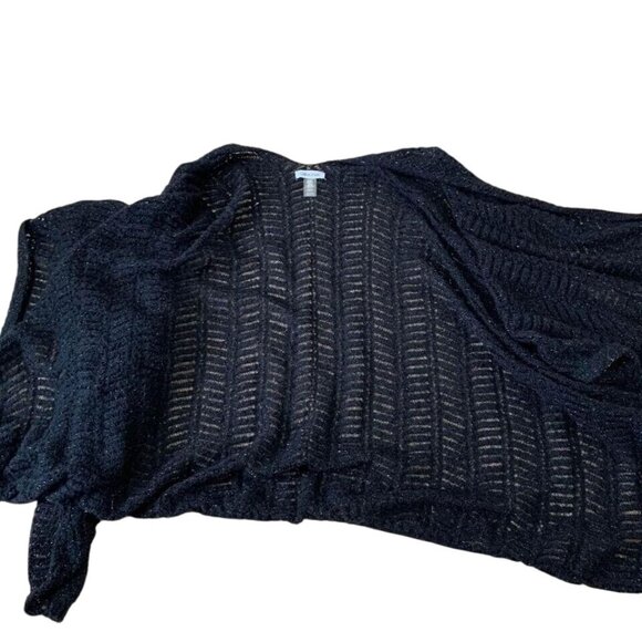 Calvin Klein Over The Shoulder Sweater Shawl Women’s One Size Fits All Black - Picture 3 of 3